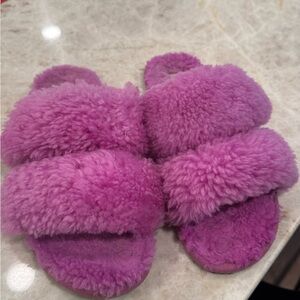 UGG Women's Plush Purple Slippers